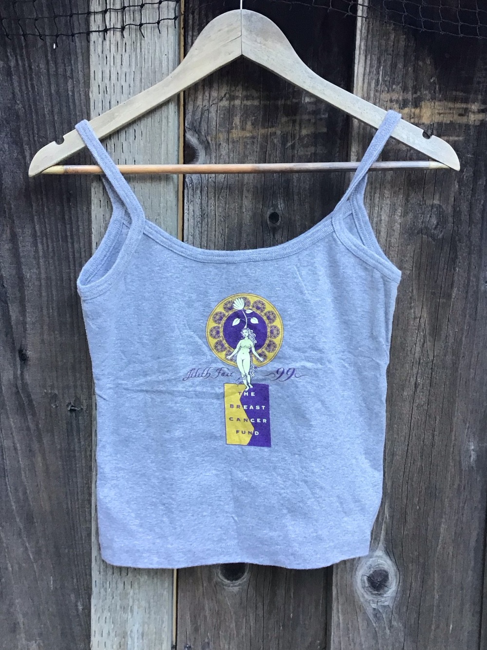 Vintage 1999 Lilith Fair Breast Cancer Fund Xoom Staff Tank Top Large Y2K